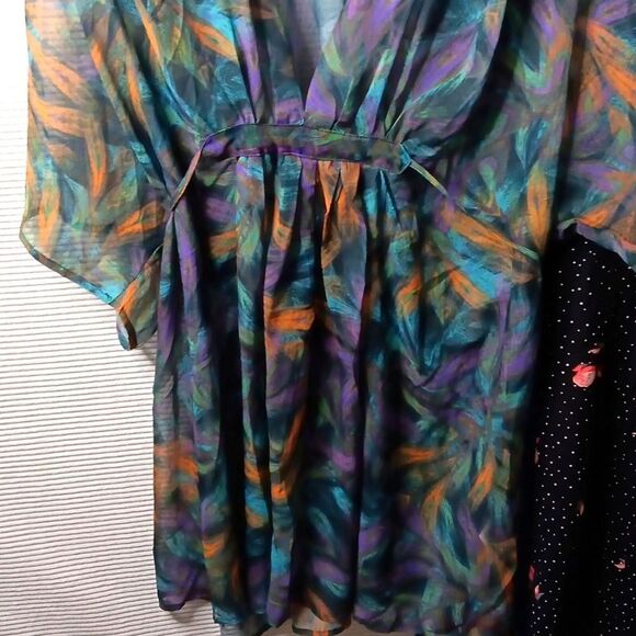 H&M Womens Cardigan Island leaf prin Sheer Cover-up Size 6 - Picture 3 of 12